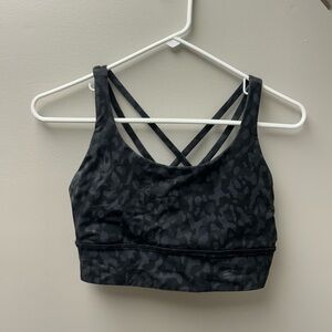 Lululemon Energy Bra *Formation Camo Deep‎ Coral Multi